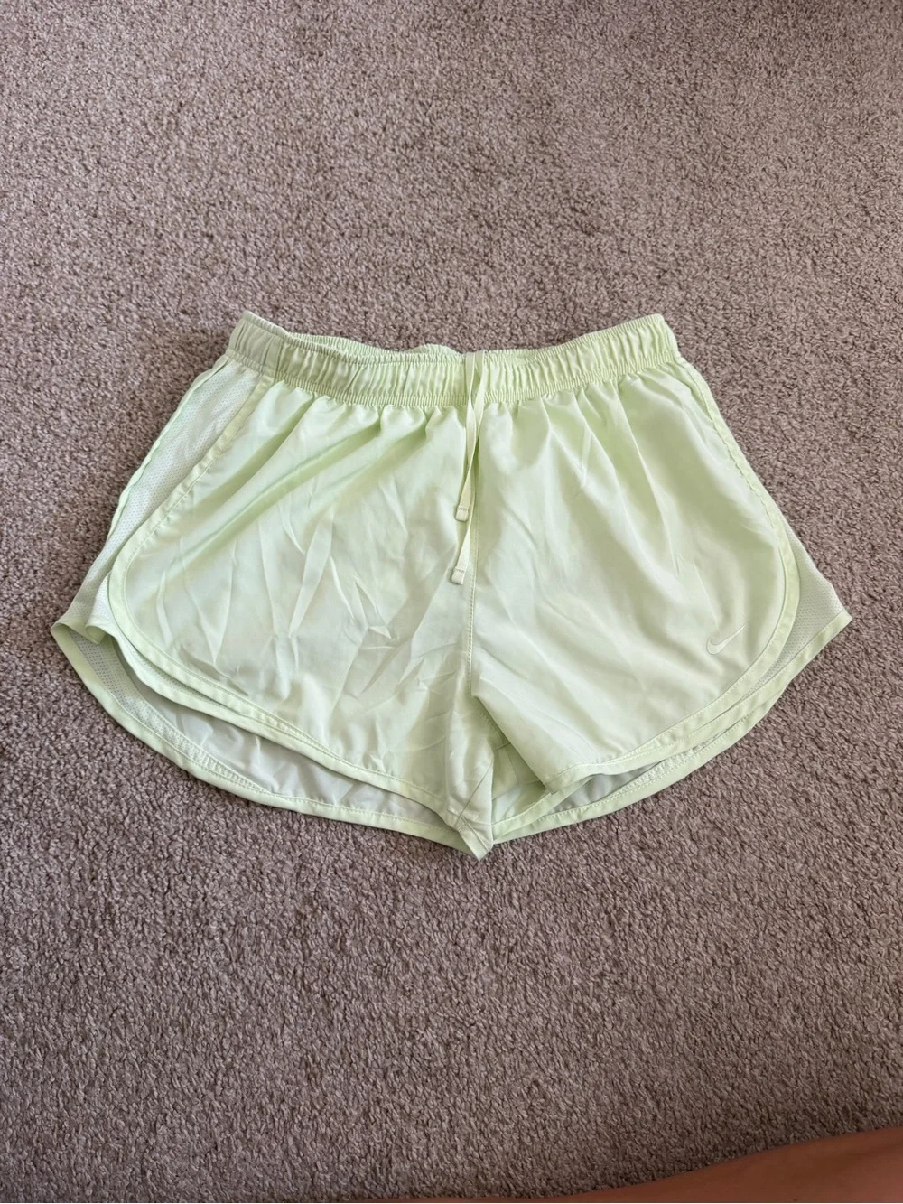Nike Light Green/Yellow Women's Dri Fit Shorts